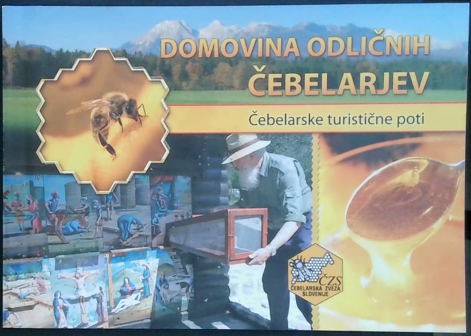 Naslovnica knjige Domovina odličnih čebelarjev: čebelarske turistične poti