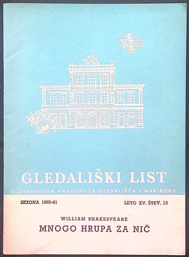 Naslovnica knjige Gledališki list (SNG v Mariboru), sezona 1960-61, leto XV. št. 13
