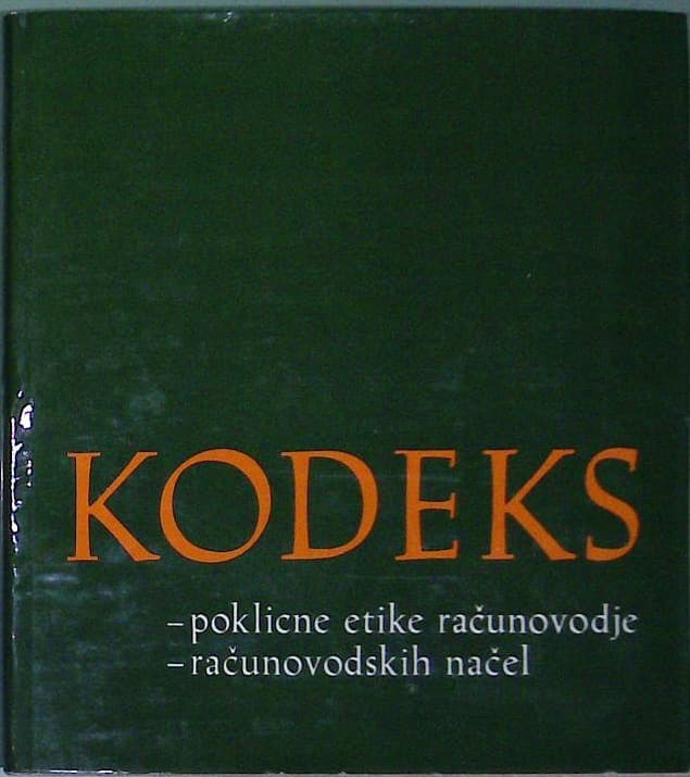 Naslovnica knjige Kodeks poklicne etike računovodje in računovodskih načel