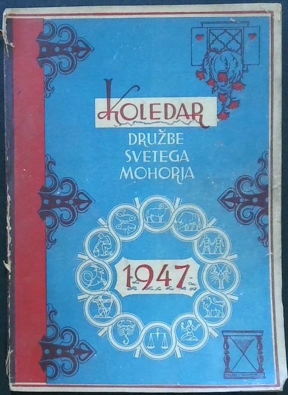 Naslovnica knjige Koledar družbe sv Mohorja za leto 1947