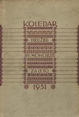 Naslovnica knjige Koledar družbe sv Mohorja za leto 1951