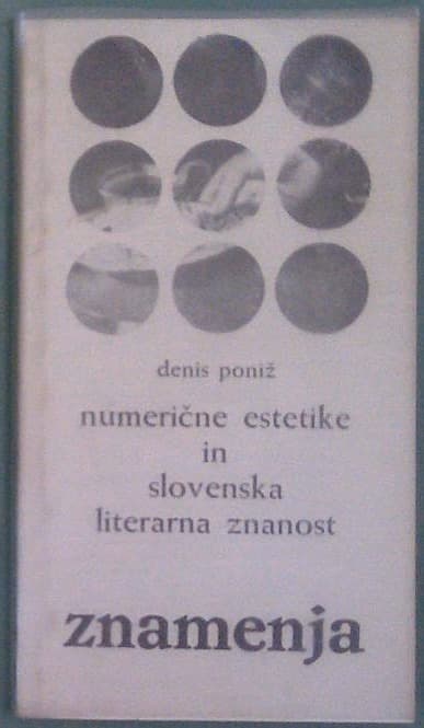 Naslovnica knjige Numerične estetike in slovenska literarna znanost