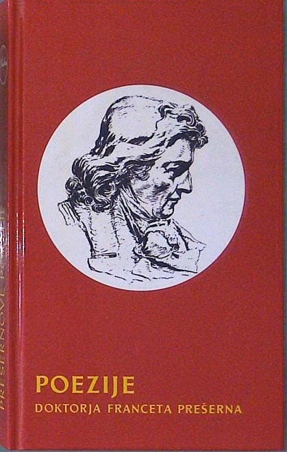 Naslovnica knjige Poezije (Doktorja Franceta Prešerna)