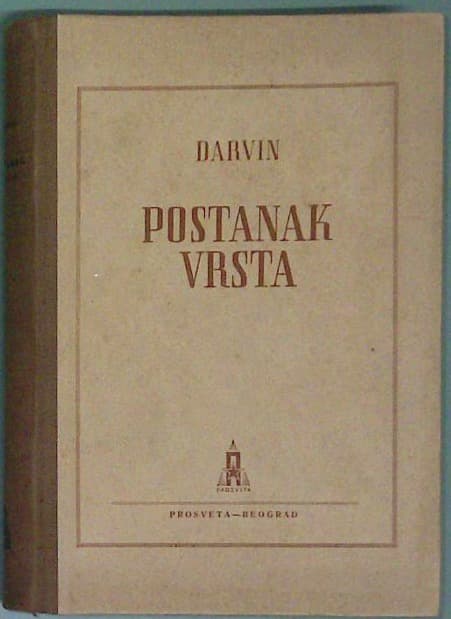 Naslovnica knjige Postanak vrsta