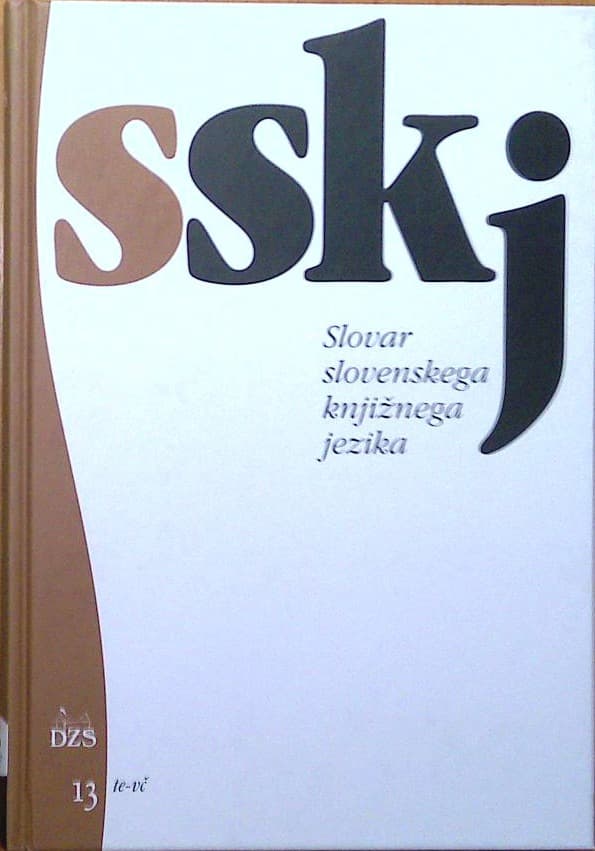 Naslovnica knjige Slovar slovenskega knjižnega jezika 13 te-vč