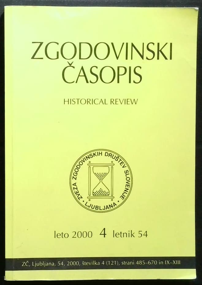 Naslovnica knjige Zgodovinski časopis 2 (119), leto 2000, letnik 54